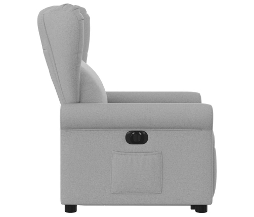 Sillón eléctrico reclinable elevable de tela gris nube