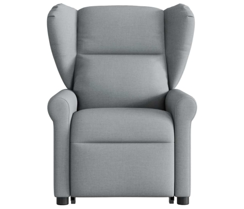 Sillón de masaje eléctrico reclinable elevable tela gris claro