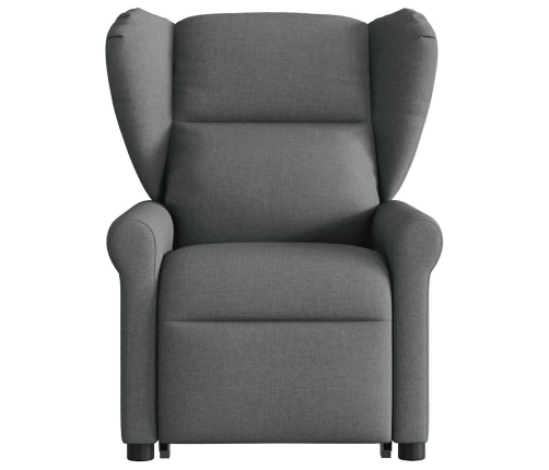 Sillón de masaje eléctrico reclinable elevable tela gris oscuro