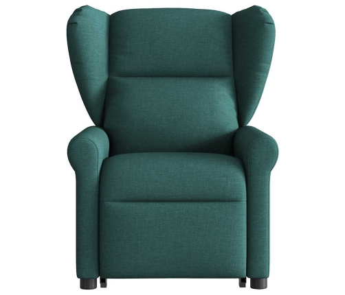 Sillón masaje eléctrico reclinable elevable tela verde oscuro