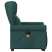 Sillón masaje eléctrico reclinable elevable tela verde oscuro