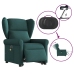 Sillón masaje eléctrico reclinable elevable tela verde oscuro