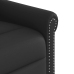 Sillón reclinable eléctrico cuero sintético negro brillante