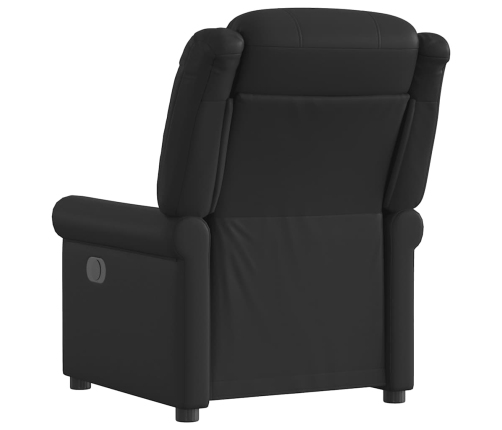 Sillón reclinable eléctrico cuero sintético negro brillante