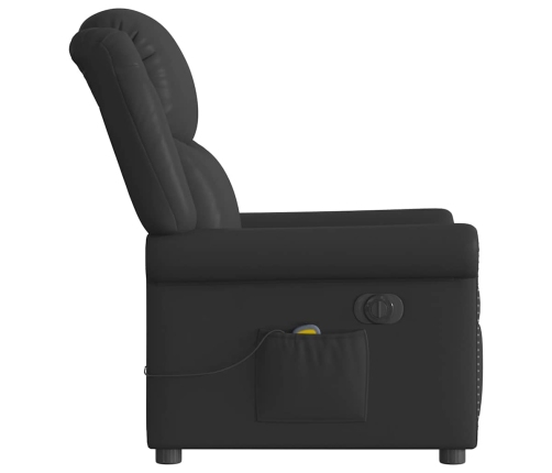 Sillón reclinable de masaje eléctrico negro brillante