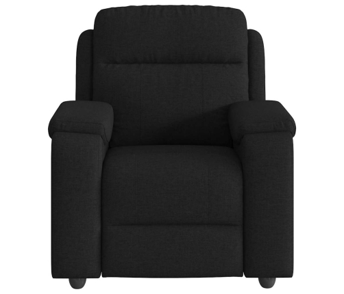 Sillón reclinable eléctrico de tela negro