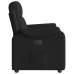 Sillón reclinable eléctrico de tela negro