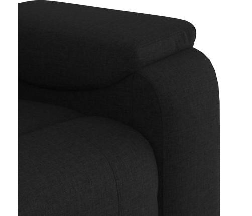 Sillón reclinable eléctrico de tela negro