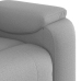 Sillón reclinable eléctrico de tela gris nube