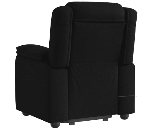 Sillón reclinable de masaje elevable tela negro