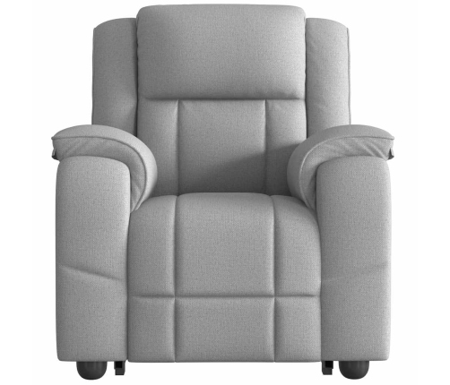 Sillón de masaje eléctrico reclinable elevable tela gris nube