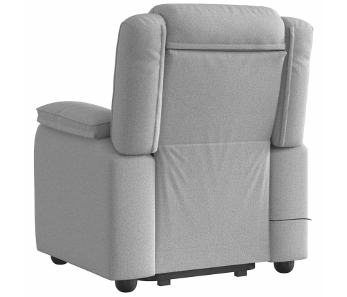 Sillón de masaje eléctrico reclinable elevable tela gris nube