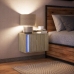 Mesita de noche de pared con luces LED roble Sonoma