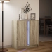 Aparador con LED madera de ingeniería roble Sonoma 77x34x85 cm