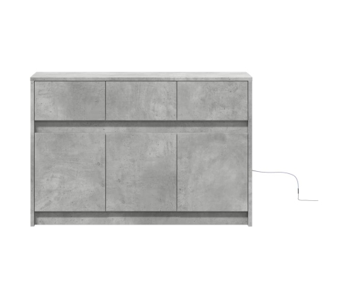 Mueble de TV LED madera ingeniería gris hormigón 91x34x61 cm