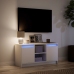 Mueble de TV con LED madera de ingeniería blanco 100x34x50 cm