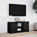 Mueble de TV con LED madera de ingeniería negro 100x34x50 cm