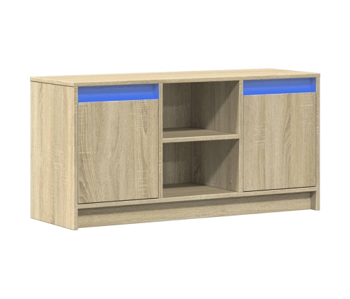 Mueble de TV LED madera de ingeniería roble Sonoma 100x34x50 cm