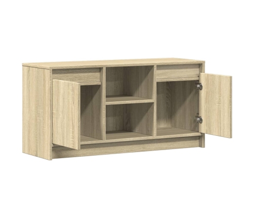 Mueble de TV LED madera de ingeniería roble Sonoma 100x34x50 cm