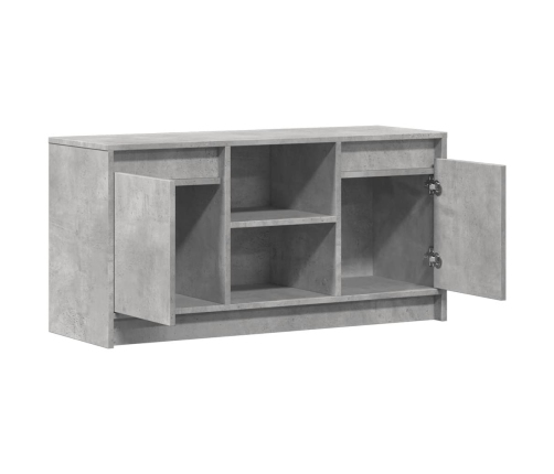 Mueble de TV LED madera ingeniería gris hormigón 100x34x50 cm