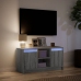 Mueble de TV con LED madera ingeniería gris Sonoma 100x34x50 cm