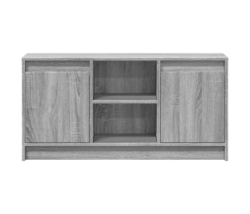 Mueble de TV con LED madera ingeniería gris Sonoma 100x34x50 cm