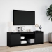 Mueble de TV con LED madera de ingeniería negro 139,5x34x50 cm