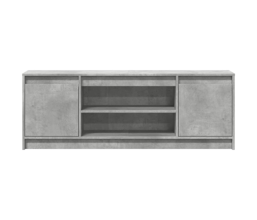 Mueble de TV LED madera ingeniería gris hormigón 139,5x34x50 cm