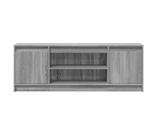 Mueble de TV LED madera ingeniería gris Sonoma 139,5x34x50 cm