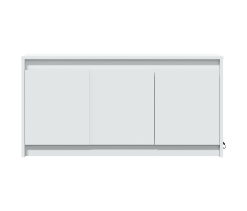 Mueble de TV con LED madera de ingeniería blanco 100x34x50 cm