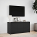 Mueble de TV con LED madera de ingeniería negro 100x34x50 cm