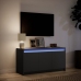 Mueble de TV con LED madera de ingeniería negro 100x34x50 cm