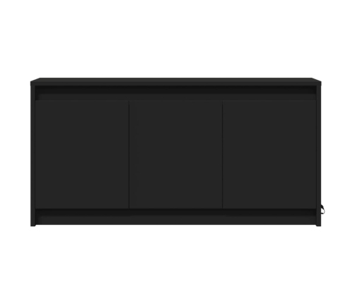 Mueble de TV con LED madera de ingeniería negro 100x34x50 cm