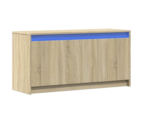 Mueble de TV LED madera de ingeniería roble Sonoma 100x34x50 cm