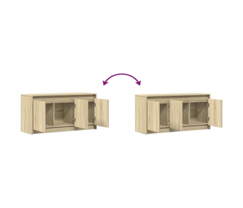 Mueble de TV LED madera de ingeniería roble Sonoma 100x34x50 cm