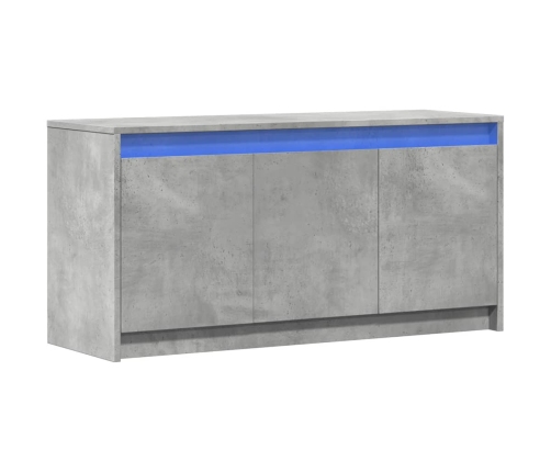 Mueble de TV LED madera ingeniería gris hormigón 100x34x50 cm