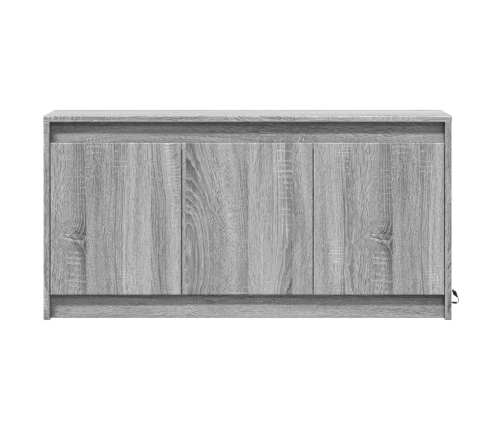 Mueble de TV con LED madera ingeniería gris Sonoma 100x34x50 cm