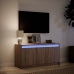 Mueble de TV LED madera ingeniería marrón roble 100x34x50 cm