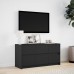 Mueble de TV con LED madera de ingeniería negro 100x34x50 cm