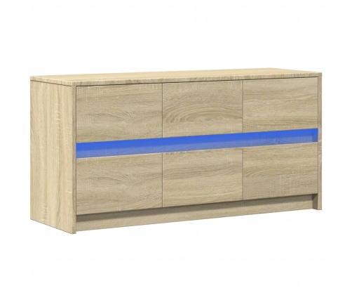 Mueble de TV LED madera de ingeniería roble Sonoma 100x34x50 cm