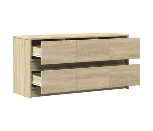 Mueble de TV LED madera de ingeniería roble Sonoma 100x34x50 cm