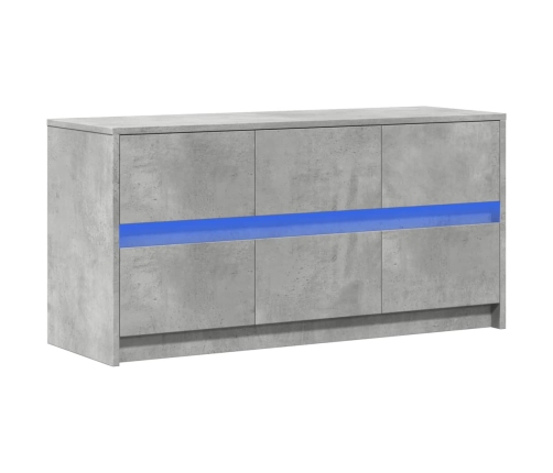 Mueble de TV LED madera ingeniería gris hormigón 100x34x50 cm