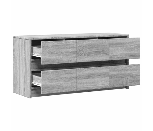 Mueble de TV con LED madera ingeniería gris Sonoma 100x34x50 cm