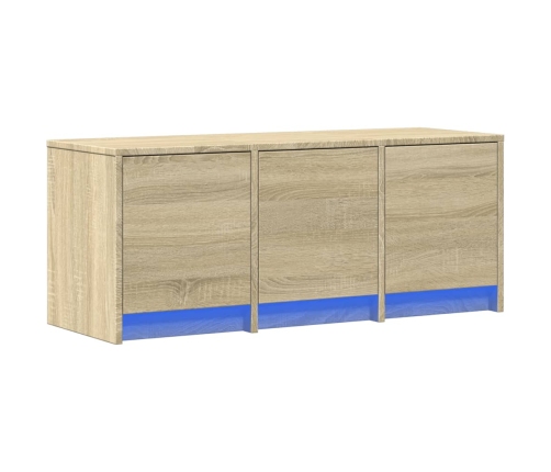 Mueble de TV LED madera de ingeniería roble Sonoma 97x34x40 cm