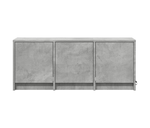 Mueble de TV LED madera ingeniería gris hormigón 97x34x40 cm