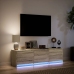 Mueble de TV LED madera de ingeniería roble Sonoma 140x34x40 cm