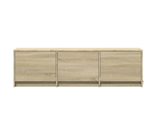 Mueble de TV LED madera de ingeniería roble Sonoma 140x34x40 cm