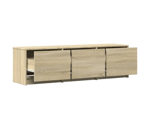 Mueble de TV LED madera de ingeniería roble Sonoma 140x34x40 cm