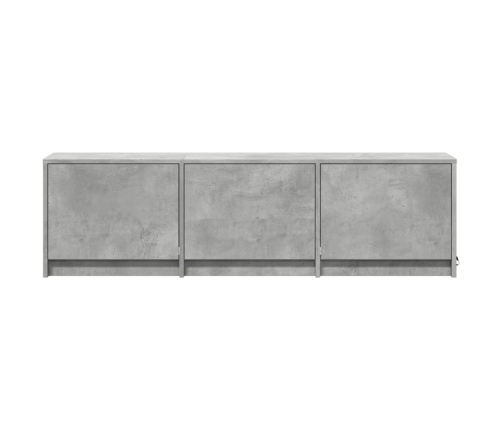 Mueble de TV LED madera ingeniería gris hormigón 140x34x40 cm