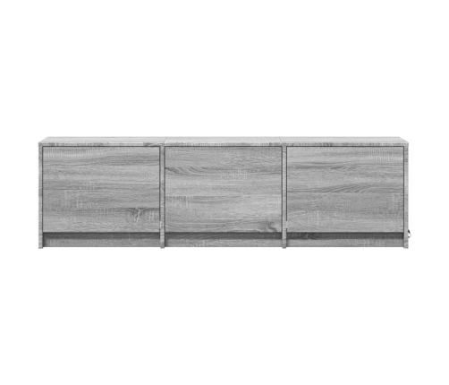 Mueble de TV madera ingeniería gris Sonoma 140x34x40 cm